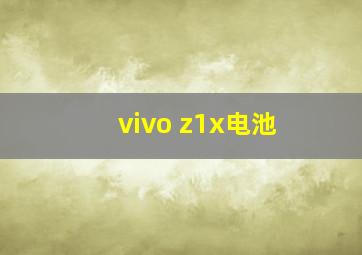 vivo z1x电池